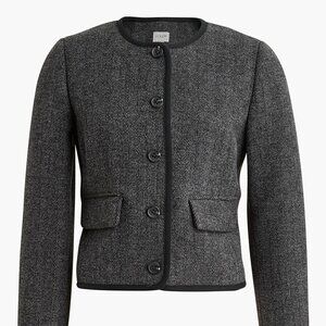 J. Crew Wool Blend Herringbone Lady Jacket Size 6